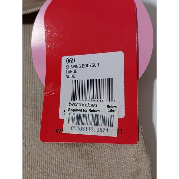 Spanx Slim Cognito Shaping High Waist Bodysuit Tan LG Seamless Removeable Clasps - Picture 6 of 10